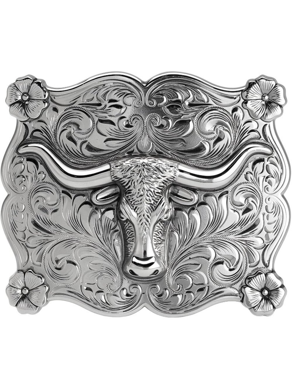 Men Texas Longhorn-style1 Western Buckle Longhorn Cowboy Cowgirl Accessory Belt